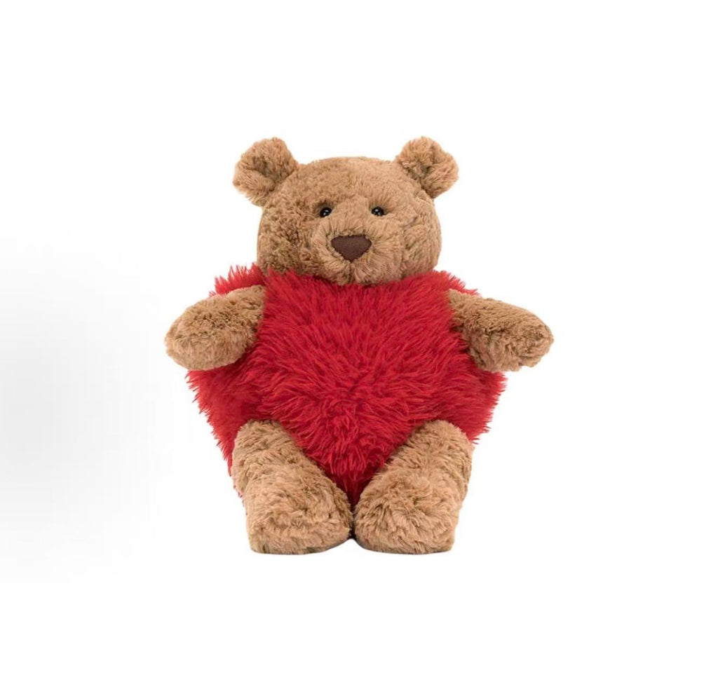 JELLYCAT BARTHOLOMEW BEAR HEART 22CM