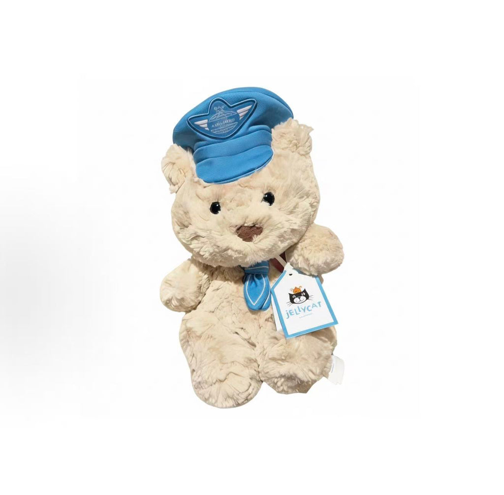 Jellycat Lush Airlines x Harrods Bartholomew Bear Junior Pilot Plush