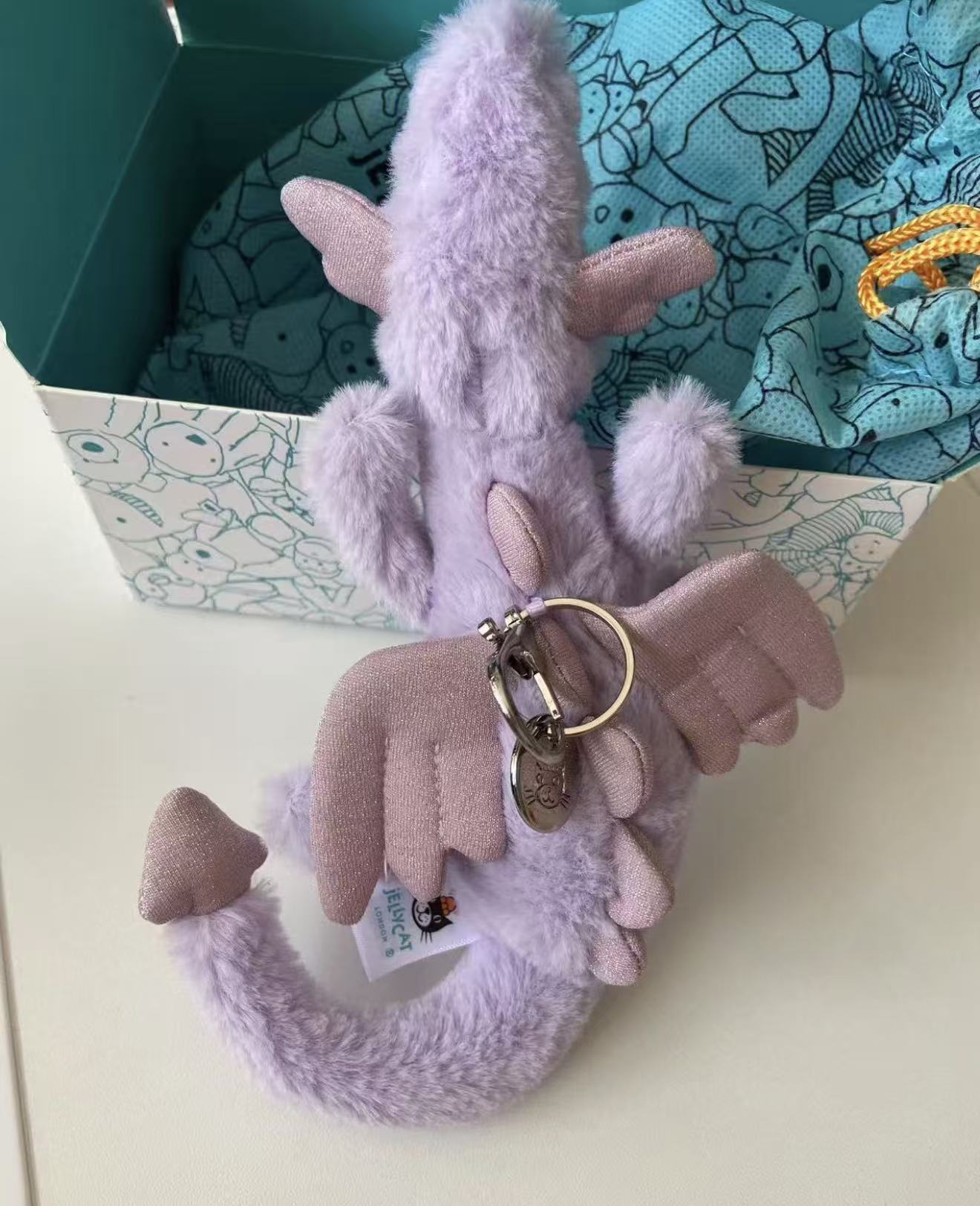 Jellycat Lavender Dragon Bag Charm