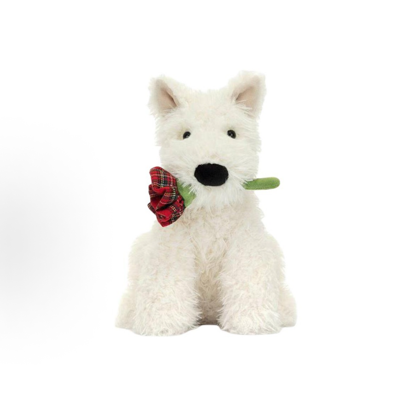 Jellycat Munro Scottie Dog 'Love You' 25cm
