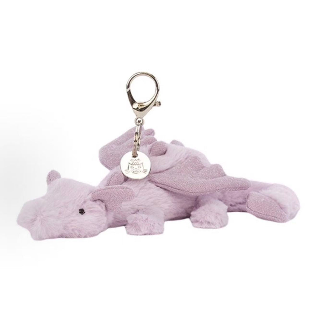 Jellycat Lavender Dragon Bag Charm